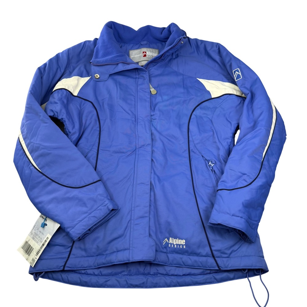 Alpine Design Insulated Ski Jacket Blue White‎ Winter Performance Women's S